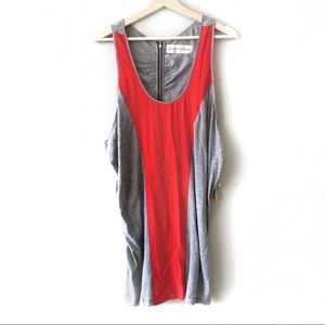 Graham & Spencer Grey and Red Tank Dress